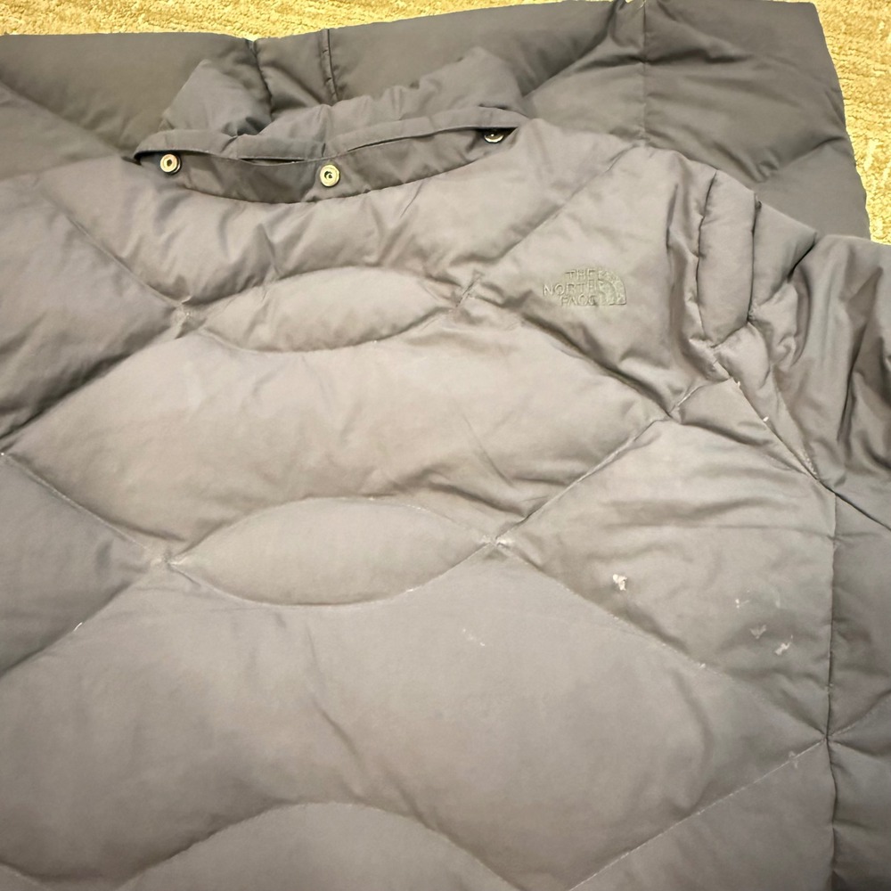 The North Face Metropolis Down Parka Navy Blue Diamond Quilted Puffer Jacket XL - Picture 11 of 11